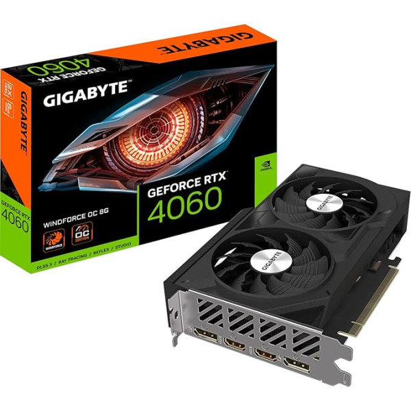 GRAPHICS CARD GIGABYTE RTX 4060TI WINDFORCE 8GB / 2 FAN